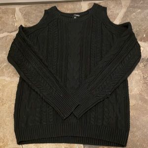 Black Aqua cold shoulder sweater, size small